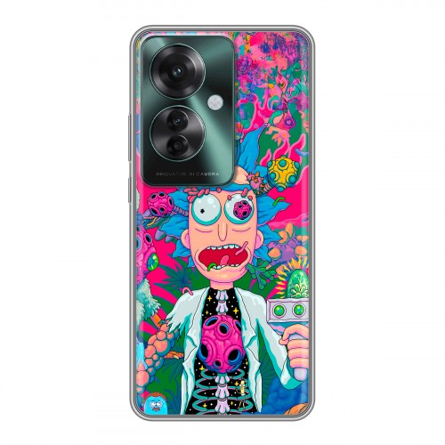 Дизайнерский силиконовый чехол для Oppo Reno 11F Рик и Морти Rick Morty