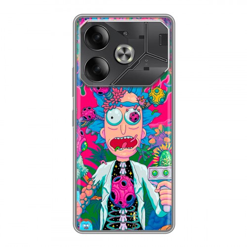 Дизайнерский силиконовый чехол для Tecno Pova 6 Рик и Морти Rick Morty