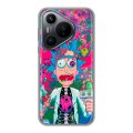 Дизайнерский силиконовый чехол для Huawei Pura 70 Рик и Морти Rick Morty