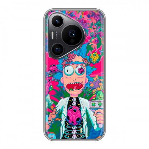 Дизайнерский силиконовый чехол для Huawei Pura 70 Pro Рик и Морти Rick Morty