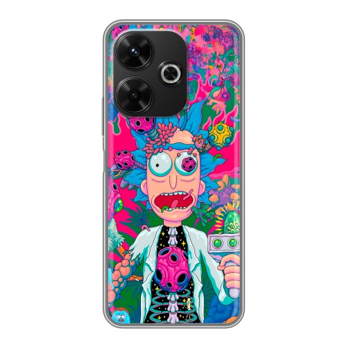 Дизайнерский силиконовый чехол для RedMi 13 4G Рик и Морти Rick Morty