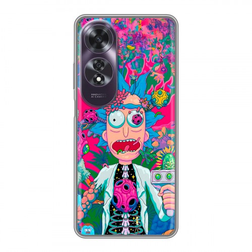 Дизайнерский силиконовый чехол для OPPO A60 Рик и Морти Rick Morty