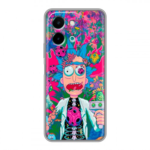 Дизайнерский силиконовый чехол для Vivo Y28 Рик и Морти Rick Morty