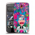 Дизайнерский пластиковый чехол для HTC Desire 500 Рик и Морти Rick Morty