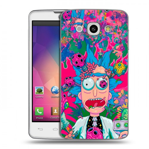 Дизайнерский пластиковый чехол для LG L60 Рик и Морти Rick Morty