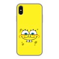 Дизайнерский силиконовый чехол для Iphone x10 спанчбоб спанч боб