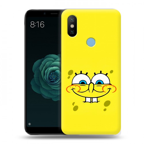 Дизайнерский силиконовый чехол для Xiaomi Mi A2 спанчбоб спанч боб