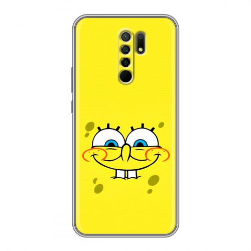 Дизайнерский силиконовый чехол для Xiaomi RedMi 9 спанчбоб спанч боб