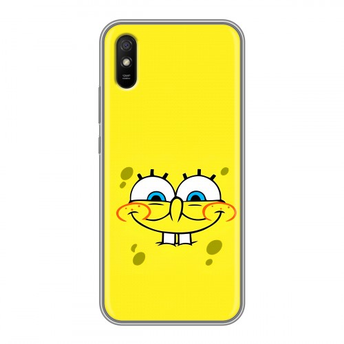 Дизайнерский силиконовый чехол для Xiaomi RedMi 9A спанчбоб спанч боб
