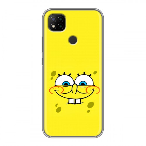 Дизайнерский силиконовый чехол для Xiaomi RedMi 9C спанчбоб спанч боб
