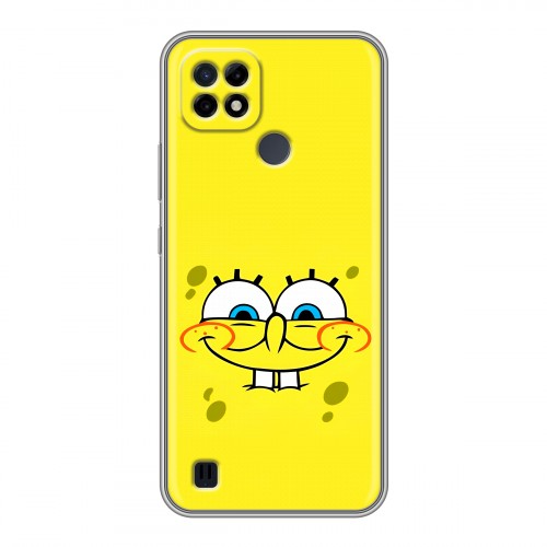 Дизайнерский силиконовый чехол для Realme C21 спанчбоб спанч боб