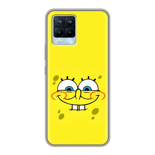 Дизайнерский силиконовый чехол для Realme 8 спанчбоб спанч боб