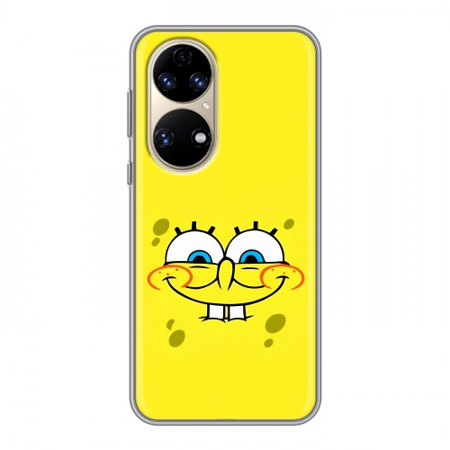 Дизайнерский силиконовый чехол для Huawei P50 Pro спанчбоб спанч боб