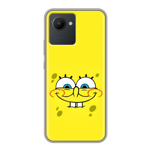 Дизайнерский силиконовый чехол для Realme C30 спанчбоб спанч боб