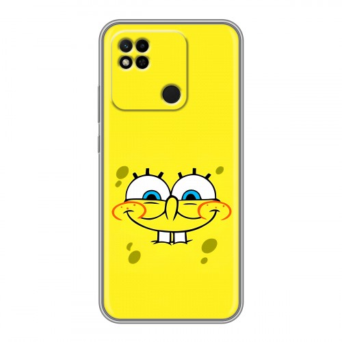 Дизайнерский силиконовый чехол для Xiaomi Redmi 10A спанчбоб спанч боб
