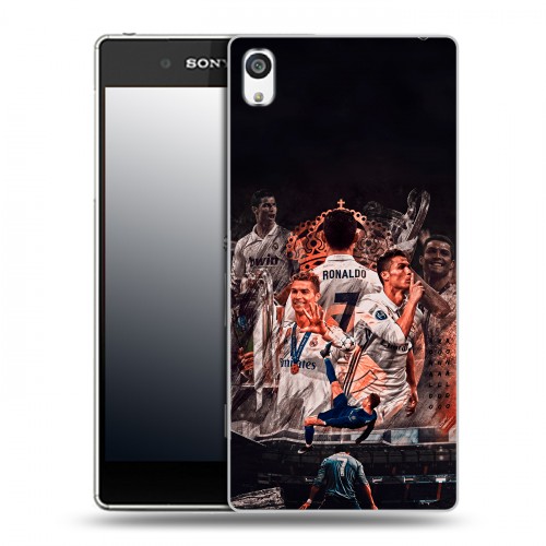 Дизайнерский пластиковый чехол для Sony Xperia E5 Реал Роналдо Real Ronaldo
