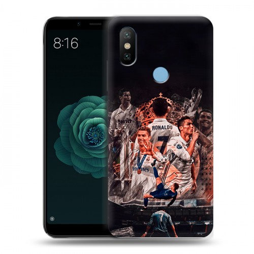 Дизайнерский силиконовый чехол для Xiaomi Mi A2 Реал Роналдо Real Ronaldo