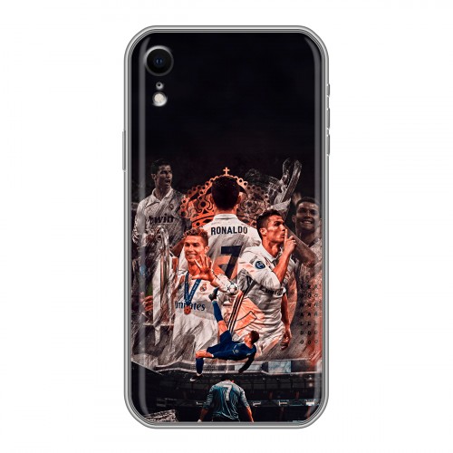 Дизайнерский силиконовый чехол для Iphone Xr Реал Роналдо Real Ronaldo
