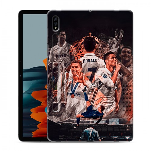 Дизайнерский силиконовый чехол для Samsung Galaxy Tab S7 Реал Роналдо Real Ronaldo