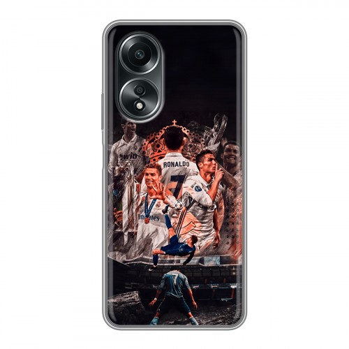 Дизайнерский силиконовый чехол для OPPO A58 4G Реал Роналдо Real Ronaldo