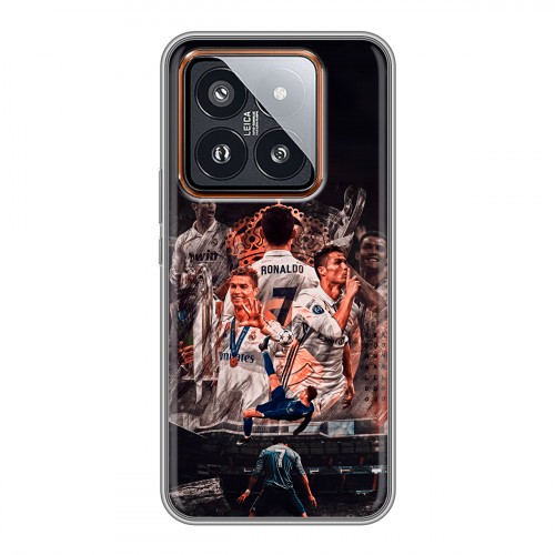 Дизайнерский силиконовый чехол для Xiaomi 14 Pro Реал Роналдо Real Ronaldo