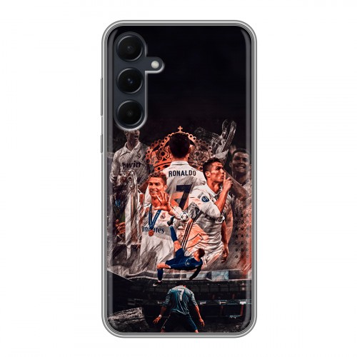 Дизайнерский силиконовый чехол для Samsung Galaxy A55 Реал Роналдо Real Ronaldo