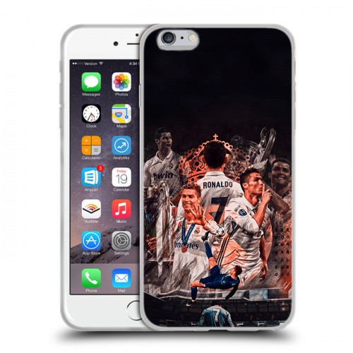 Дизайнерский силиконовый чехол для Iphone 6 Plus/6s Plus Реал Роналдо Real Ronaldo