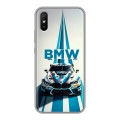 Дизайнерский силиконовый с усиленными углами чехол для Xiaomi RedMi 9A БМВ BMW