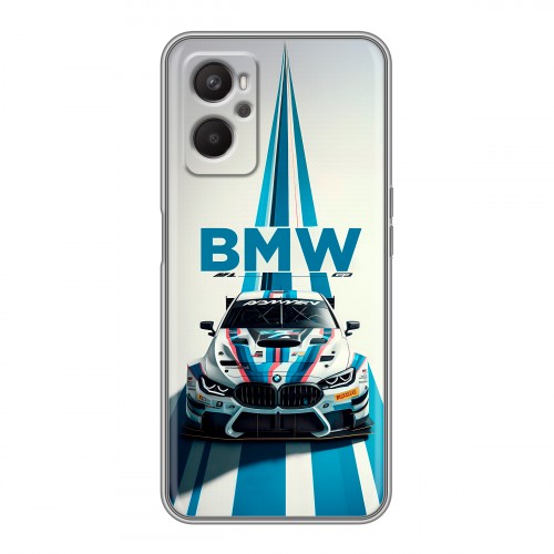 Дизайнерский силиконовый с усиленными углами чехол для OPPO A96 БМВ BMW