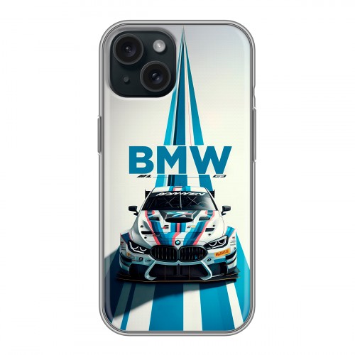 Дизайнерский силиконовый чехол для Iphone 15 БМВ BMW