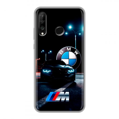 Дизайнерский силиконовый чехол для Huawei P30 Lite БМВ BMW