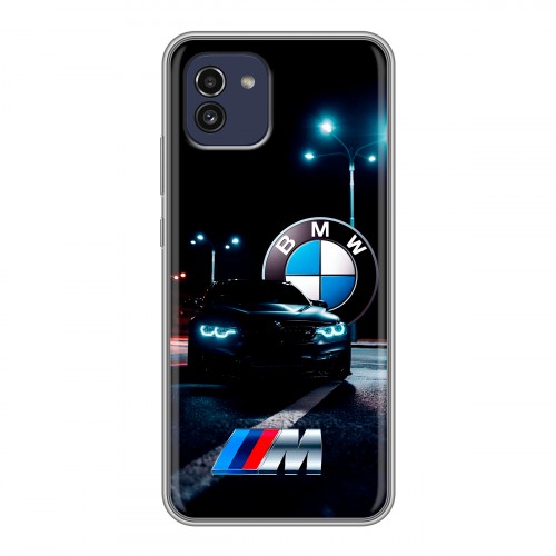 Дизайнерский силиконовый чехол для Samsung Galaxy A03 БМВ BMW
