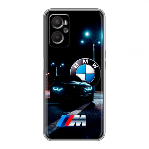 Дизайнерский силиконовый с усиленными углами чехол для OPPO A96 БМВ BMW