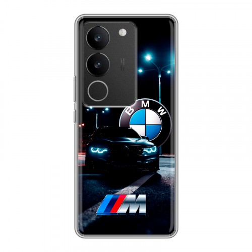 Дизайнерский силиконовый с усиленными углами чехол для Vivo V29 БМВ BMW