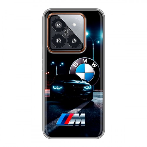 Дизайнерский силиконовый чехол для Xiaomi 14 Pro БМВ BMW