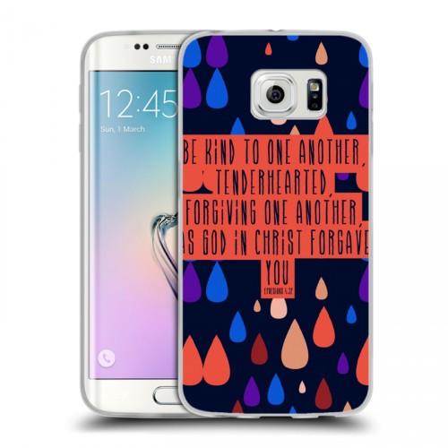 Дизайнерский пластиковый чехол для Samsung Galaxy S6 Edge Капли Жизни