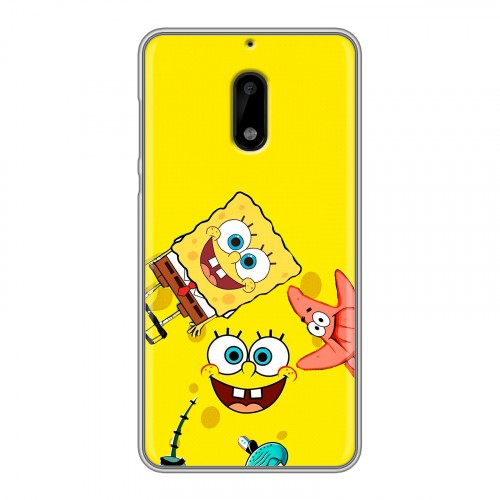 Дизайнерский пластиковый чехол для Nokia 6 Спанч боб Спанчбоб