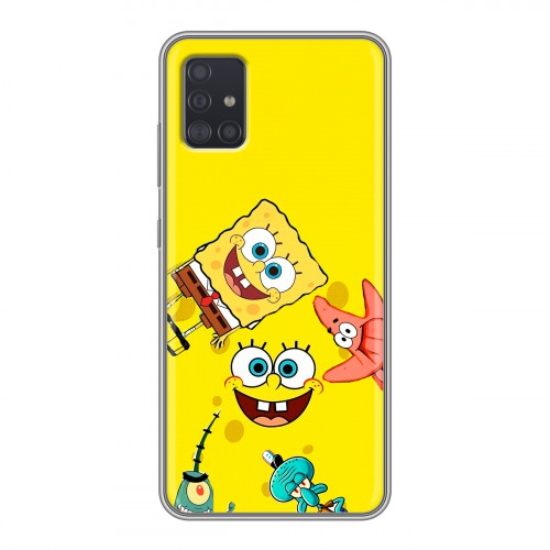 Дизайнерский силиконовый чехол для Samsung Galaxy A51 Спанч боб Спанчбоб