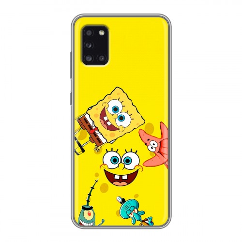 Дизайнерский силиконовый чехол для Samsung Galaxy A31 Спанч боб Спанчбоб