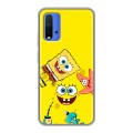 Дизайнерский силиконовый чехол для Xiaomi RedMi 9T Спанч боб Спанчбоб