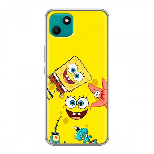 Дизайнерский силиконовый чехол для Wiko T10 Спанч боб Спанчбоб