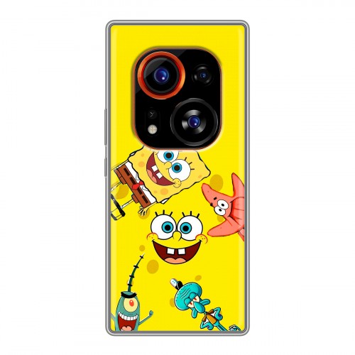 Дизайнерский силиконовый чехол для Tecno Phantom X2 Pro Спанч боб Спанчбоб