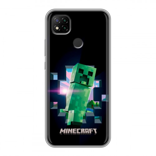 Дизайнерский силиконовый чехол для Xiaomi RedMi 9C Майнкрафт Minecraft