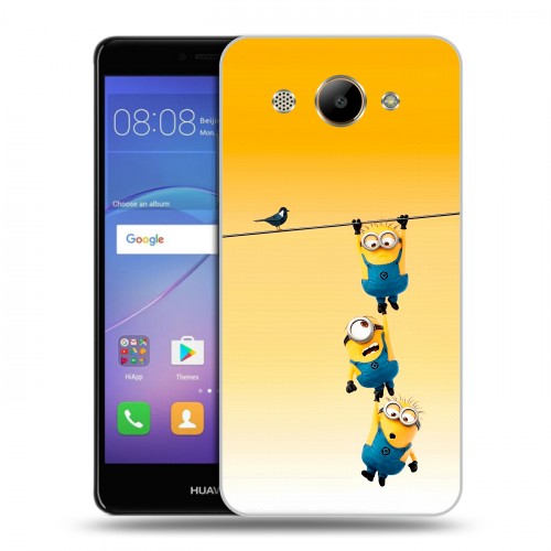 Дизайнерский пластиковый чехол для Huawei Y3 (2017) Миньоны