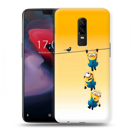Дизайнерский пластиковый чехол для OnePlus 6 Миньоны