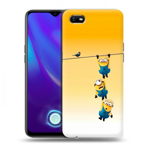 Дизайнерский силиконовый с усиленными углами чехол для OPPO A1k Миньоны