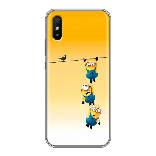 Дизайнерский силиконовый с усиленными углами чехол для Xiaomi RedMi 9A Миньоны