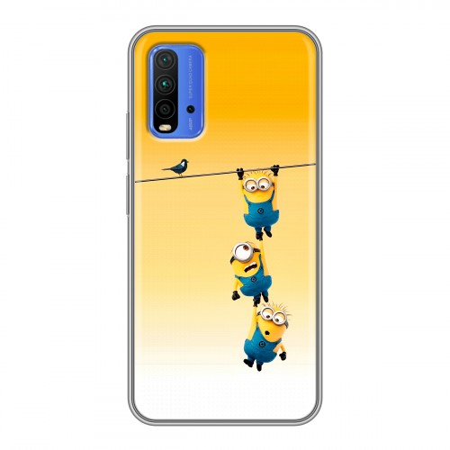 Дизайнерский силиконовый чехол для Xiaomi RedMi 9T Миньоны