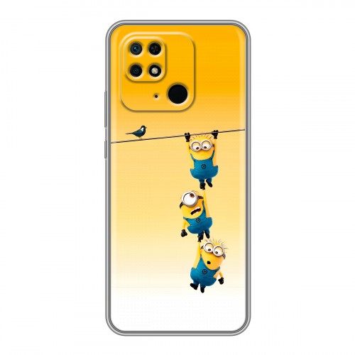Дизайнерский силиконовый чехол для Xiaomi Redmi 10C Миньоны