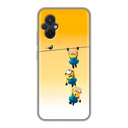 Дизайнерский силиконовый чехол для Xiaomi Poco M5 Миньоны